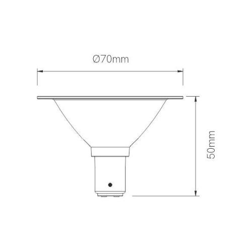 MAX  AR70 LED Spot BA15d 7W 12V 24° 2.700K